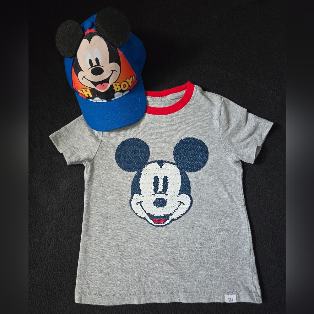 Mickey Mouse Hat and shirt, Toddler 4 yrs